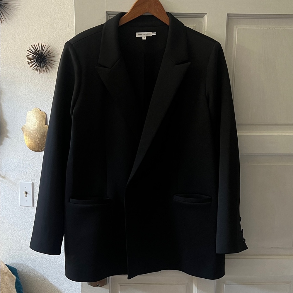 Good American Scuba 2.0 Black Blazer